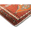 Tapis de couloir unique en laine noué à la main de style années 1960 de 3 pi x 13 pi 4 po en rouge / orange / ivoire