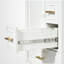Meuble-lavabo simple 24 po, meuble-lavabo compact, comptoir en céramique, quincaillerie dorée, style rétro, salle de bain-595509222