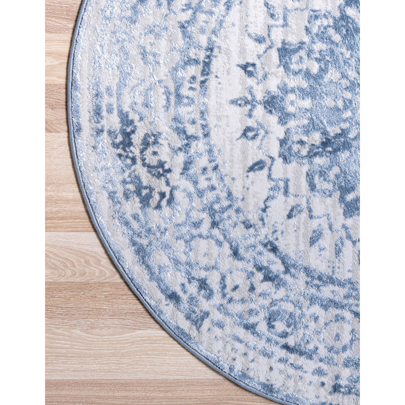 Glencoe Abstract Indoor Rug, Round 4'