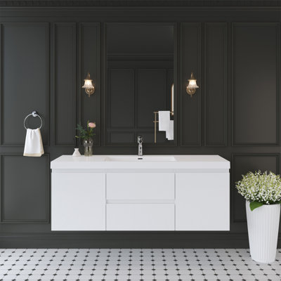 60" Floating Bathroom Vanity With Sink