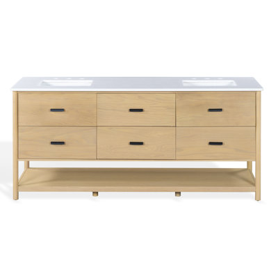 Kaplan 72" Double Sink Bathroom Vanity