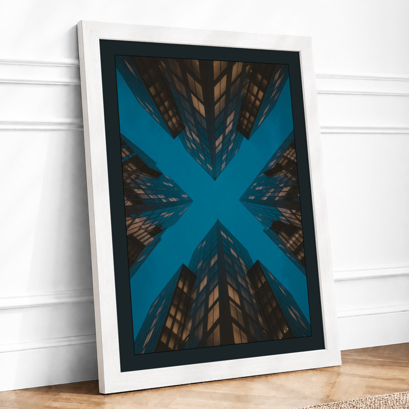 Urban Convergence Modern - Framed Print, A2 - 59.4 x 42.0 cm, White