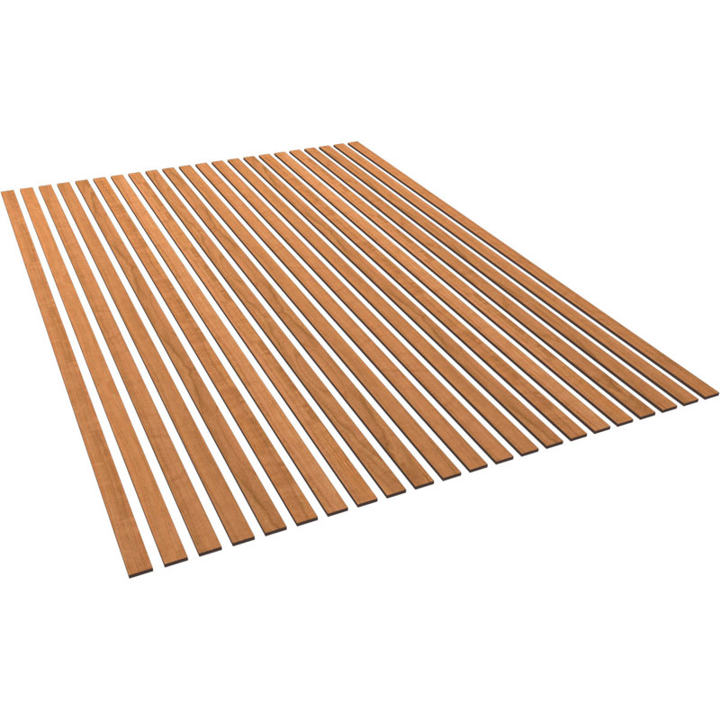 Adjustable Wood Slat Wall Panel Kit, Cherry, 2"W x 94"H x 0.375"T