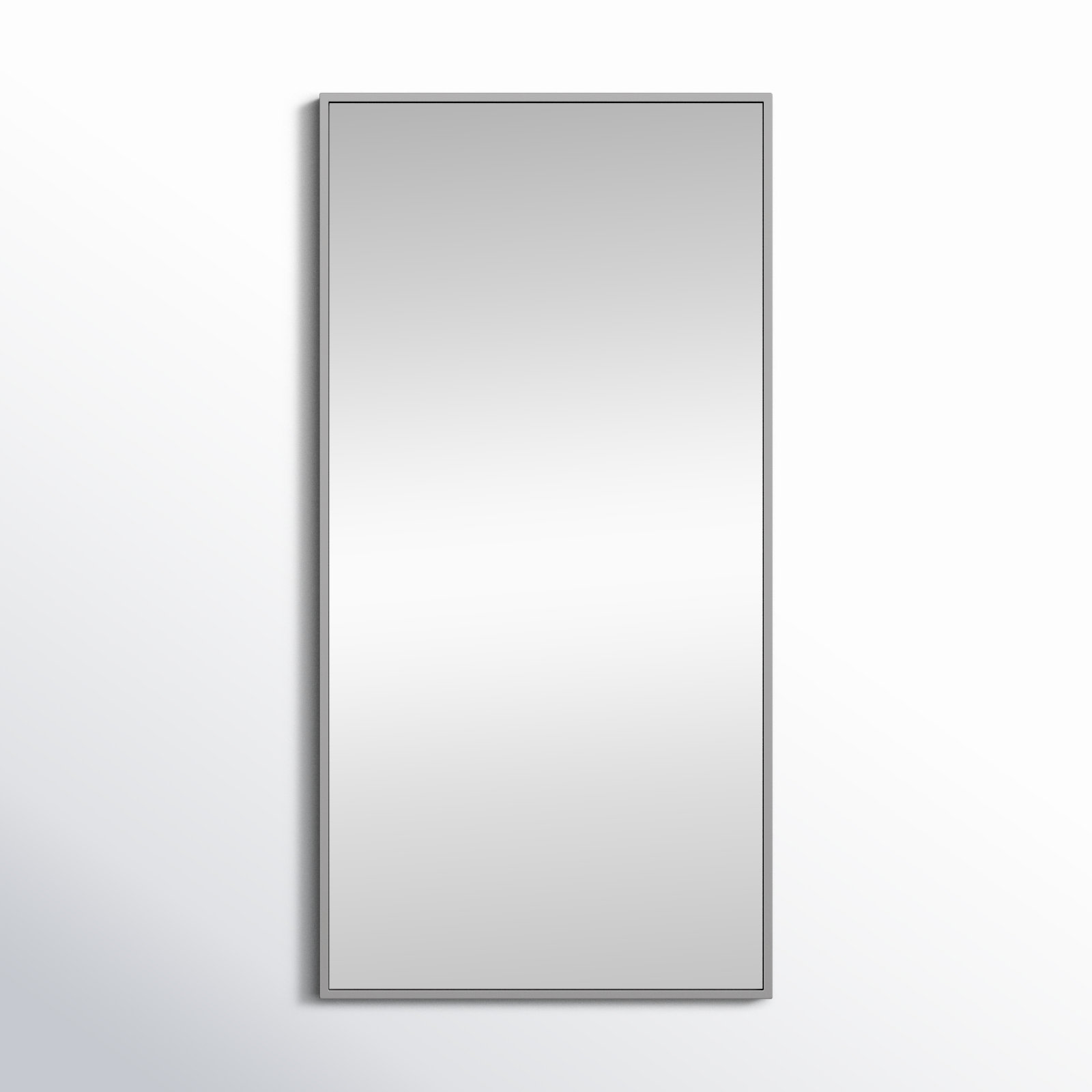 Sabine Metal Rectangle Wall Mirror, 36" x 18", Gray
