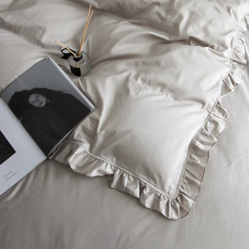 Sateen Duvet Cover, Gray, Twin Duvet Cover + 3 Additional Pieces 