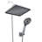 Adjustable 12" Rectangular High Pressure Dual Shower Head with 6-Spray Handheld Shower-112255223