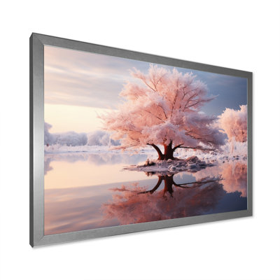 «Winter Peach Tree On Frosty Morning I», reproduction d'art sur toile
