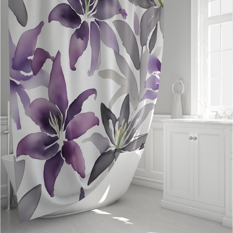 Rideau de douche Floral, H 83 po x l 70 po