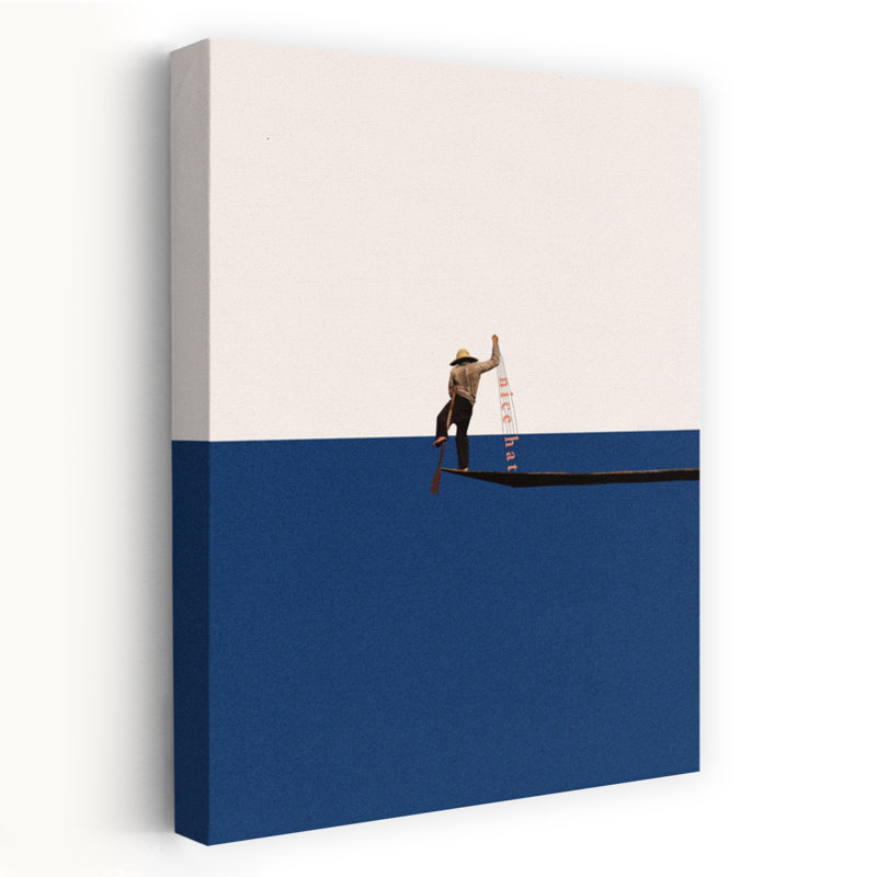 Art contemporain, architecture de paysage abstrait, H 24 po x l 16 po