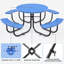 Square outdoor steel picnic table-865581438