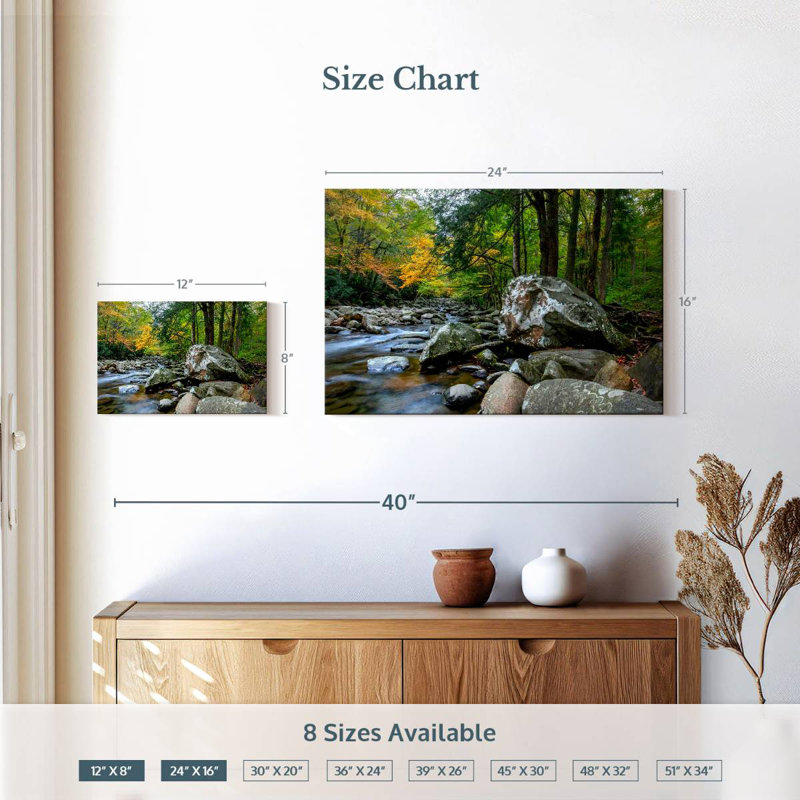Harnek Autumn Mountain Stream, H 16 po x l 24 po