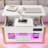 Balconera 4-In-1 Coffee Table With RGB Light & Type-G Outlets-114781955