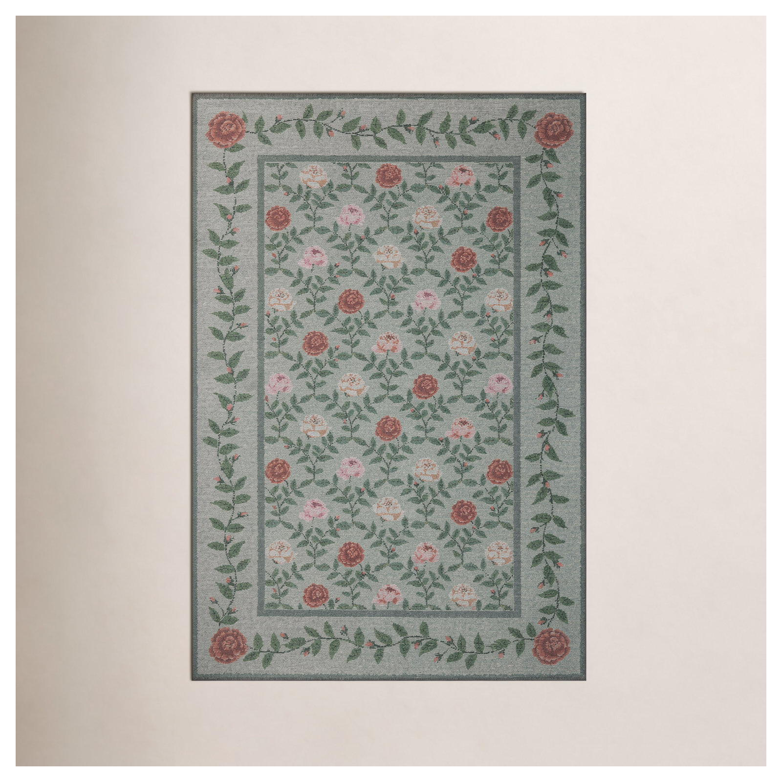 Wildwood Green Area Rug, Rectangle 2'3" x 3'9"