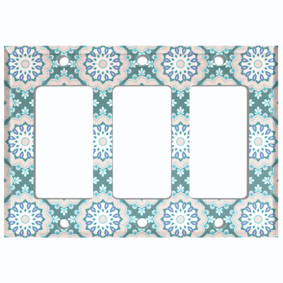 Patterned 3 - Gang Toggle Light Switch Standard Wall Plate