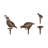 Hand-Painted Decorative Metal Garden Object Set (4 Pieces) | Antiquation Finish | Sizes: 15.0 x 17.0 in, 10.0 x 17.0 in, 20.0 x 16.5 in, 15.7 x 14.2 in | 100% Metal, 1.5 mm Thickness | No Assembly Required, Unique Garden Accent-2017142843