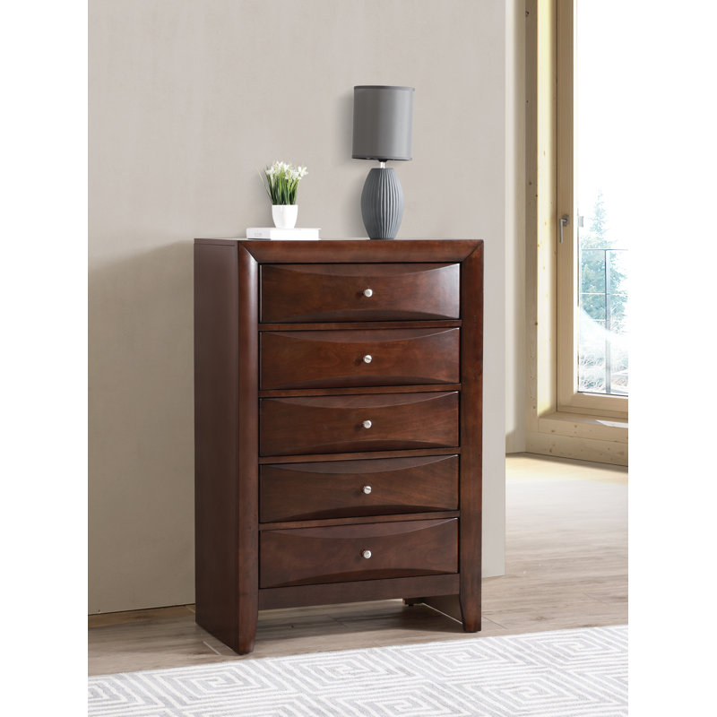 Champetre 32'' W 5 - Drawer Dresser, Cappuccino