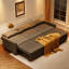 Functional Linen Adjustable Sectional Sofa Bed with 2-5 Seat Options and Storage Pockets-610992834-610992833