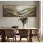 «Misty Mountain Valley in Neutral Greens for Living Room», art mural-1727237504-1727237505