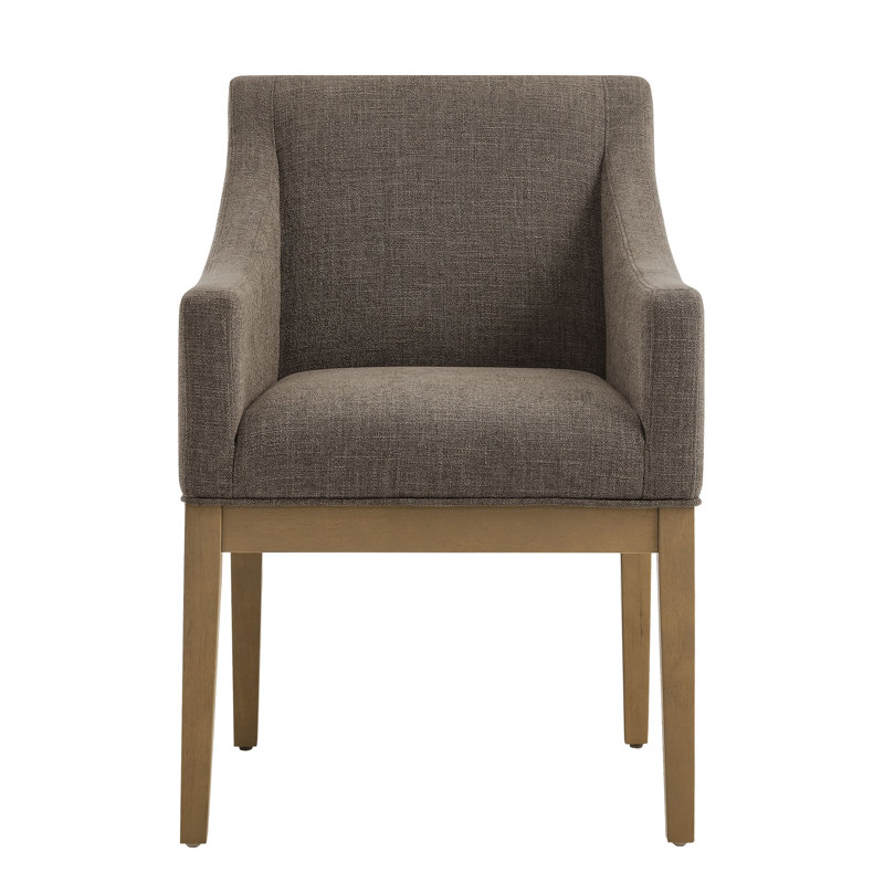 Alton Fabric Upholstered Dining Armchair, Mocha Natural