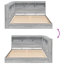Vidaxl Bookcase Bed Grey Sonoma Engineered Wood