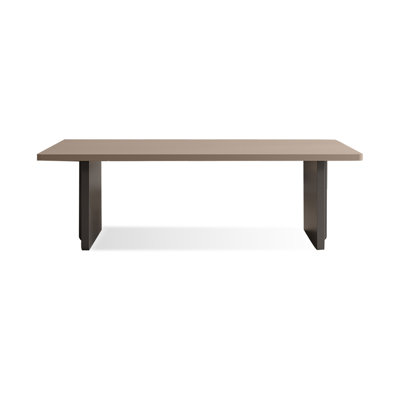 Light Coffee Color Rectangular Sintered Stone Tabletop Dining Table