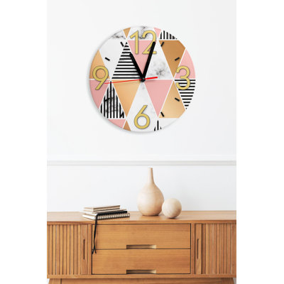 Horloge décorative en panneau de fibres à densité moyenne