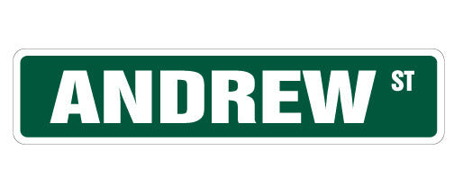 Plaque de rue Andrew en plastique robuste 4 po x 18 po