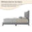 Grey solid wood Queen Bed