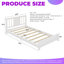 Structure de lit plateforme simple avec tête de lit, lit à plancher bas en bois massif avec lattes de soutien-1105167906