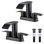 Robinet de lavabo de salle de bain 4 po à poignée double 4 po avec bonde escamotable (ensemble de 2)