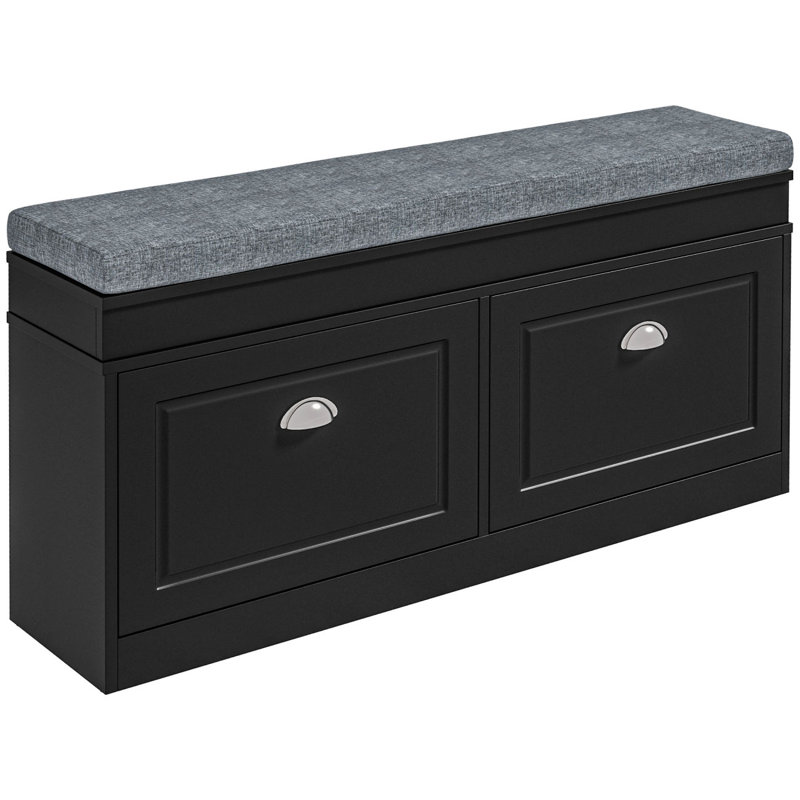 Étagère de rangement moderne avec étagère à chaussures 2 tiroirs pouvant accueillir 8 paires
