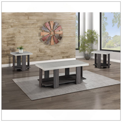 Charming Wooden 3-Piece Living Room Furniture Set For Stylish Spaces