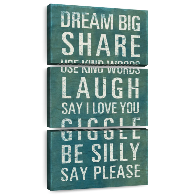 Be Kind Dream Big IV, H 38 po x l 18 po