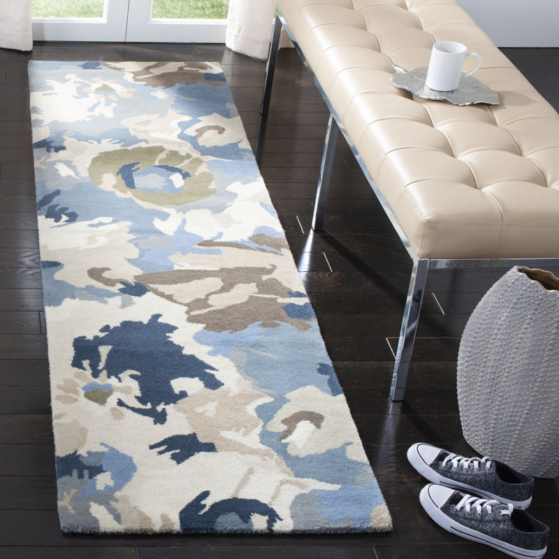 Whirwind Martha Stewart Hand Tufted Wool Abstract Rug, Runner 2'3" x 8'