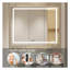 Miroir de salle de bain 48 po x 36 po à DEL avec antibuée et capteur tactile - Miroir de salle de bain moderne sans cadre avec éclairage pour salle de bain, maquillage et rasage-1637858894