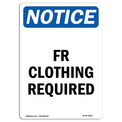 Fr Clothing Required Sign