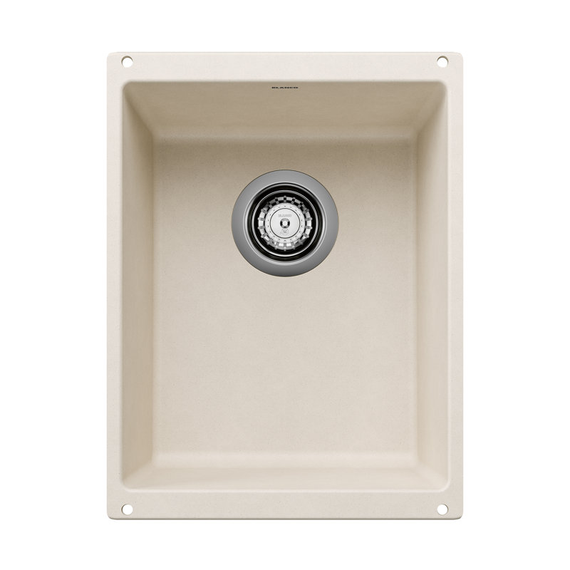 Precis SILGRANIT 13.75" L X 18" W Undermount Bar Sink, Soft White