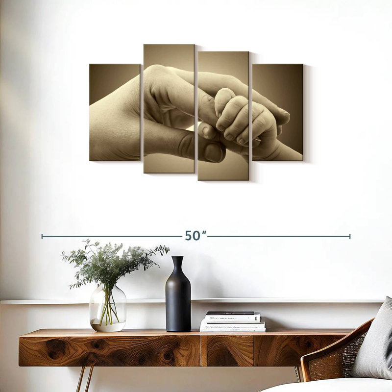 Leisha Mother And Child Hands, 22" H x 36" W