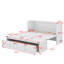 Grand lit escamotable avec port USB et tiroir