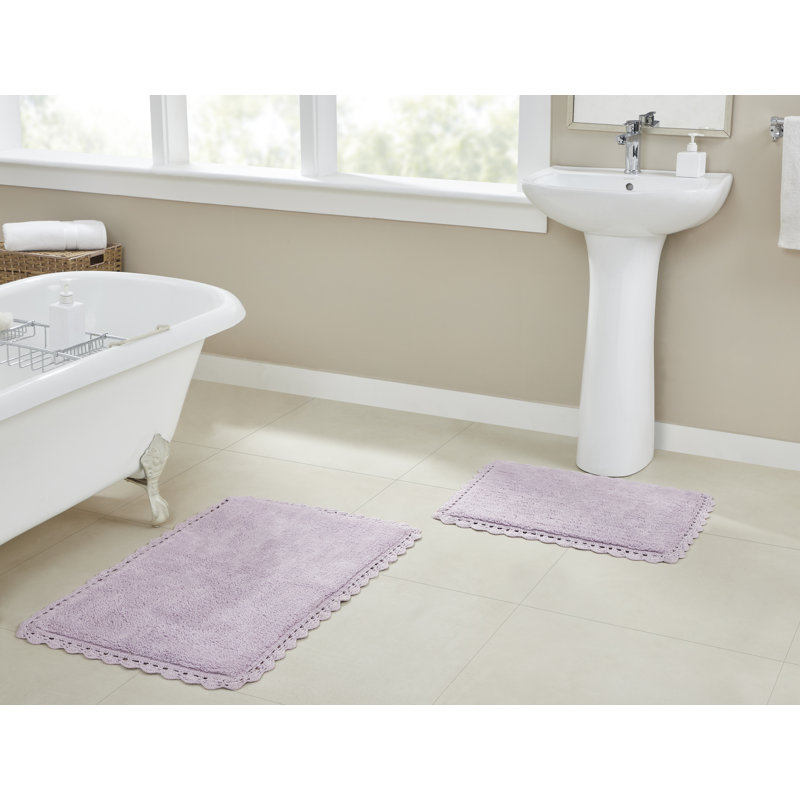 Fromma Cotton Blend Bath Rug, Lavender