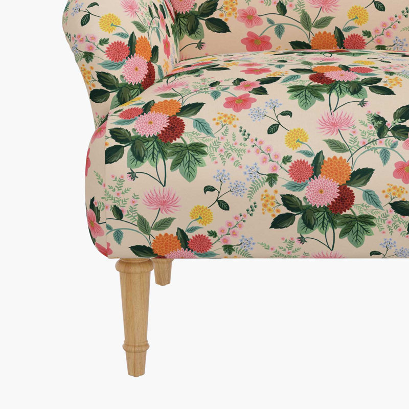 Bristol Armchair In Dahlia Multi, Dahlia Multi, Natural
