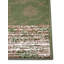 Designer velor rug Bloques in green and cream-71817929
