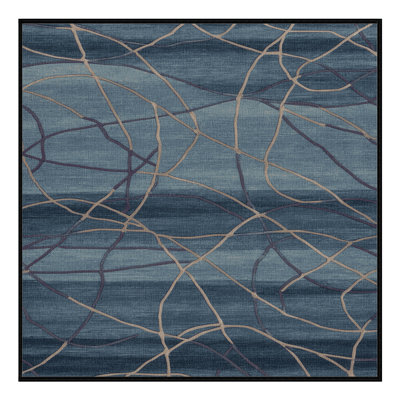 Machine Washable Abstract Gray Area Rug
