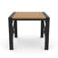 Table de bout extérieure noire en métal robuste, table d'appoint 18,9 pouces résistante aux intempéries pour terrasse de balcon