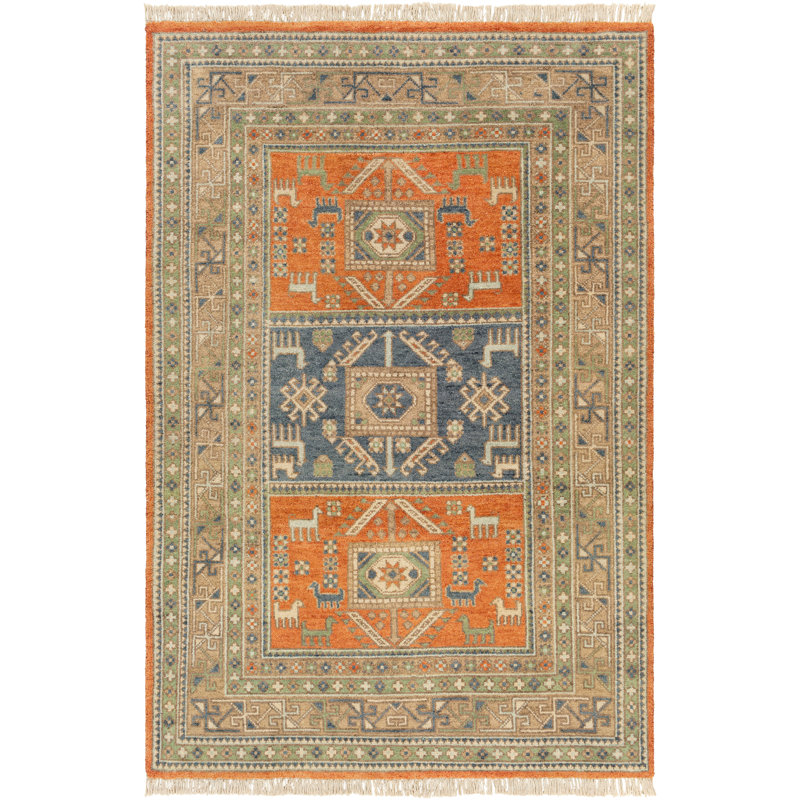 Levasseur Wool Oriental Indoor Rug, Rectangle 6' x 9'