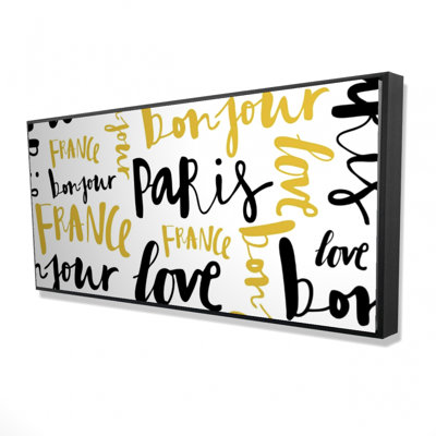 Bonjour Paris Print On Canvas