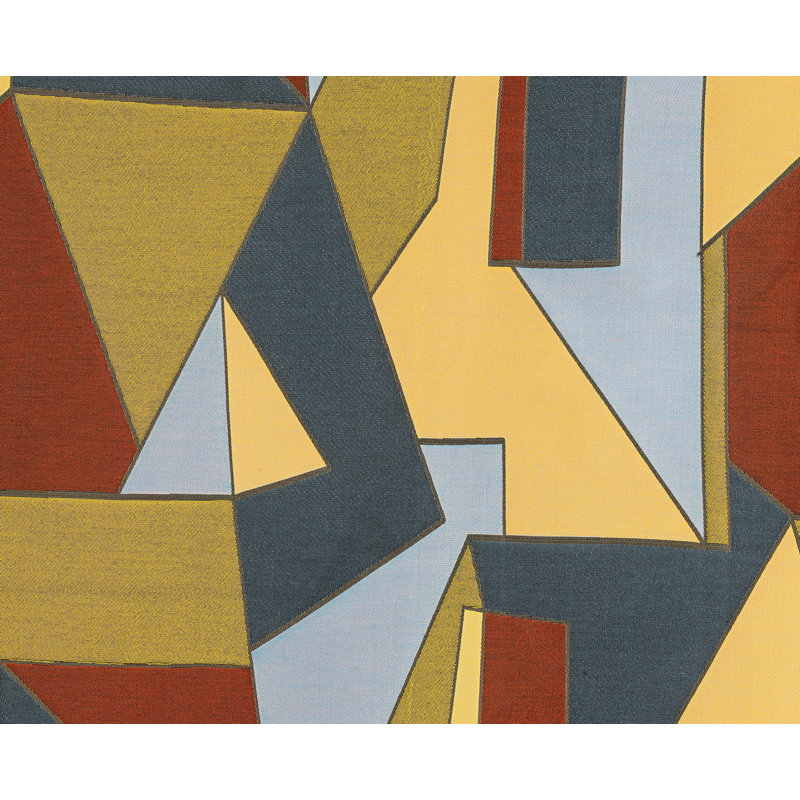 Rosenbaum Room Darkening Single Curtain Panel, Red/Yellow/Blue