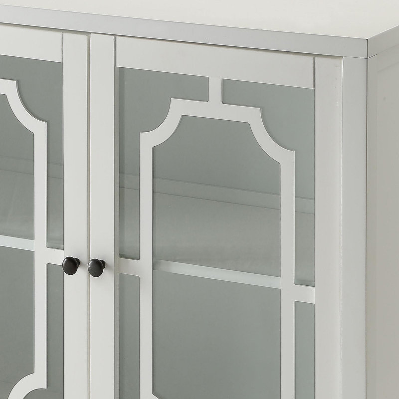 White Console Table With 2 Doors