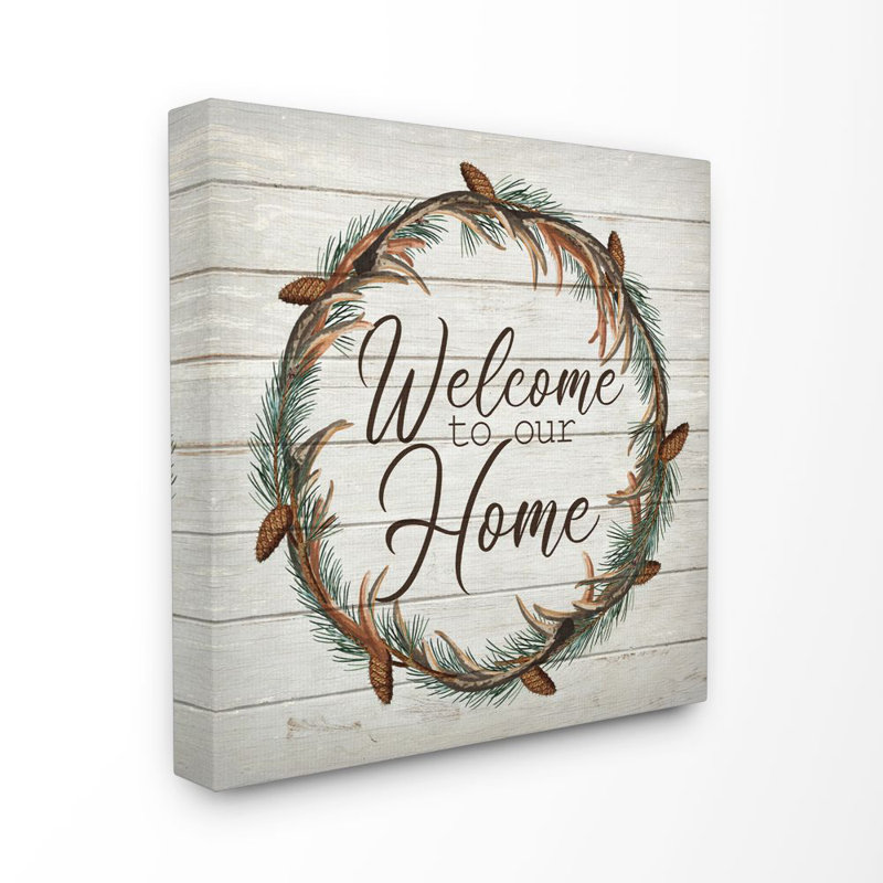 «welcome homes "words on color texture design" , impression sur toile, H 24 po x l 24 po, Toile tendue