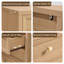 Ensemble de tables de chevet 3 tiroirs Mid-Century-1641968799